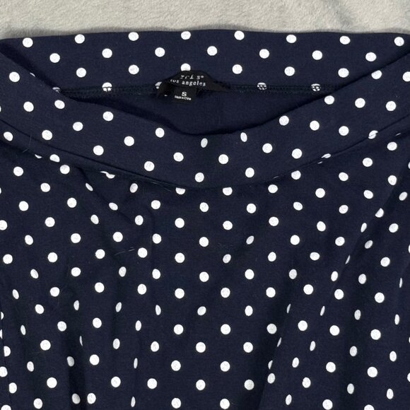 Iris Navy Blue Polka Dot Pencil Skirt - Picture 4 of 9